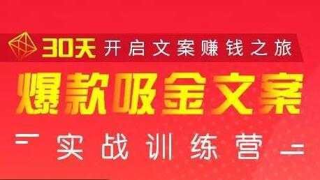 安顿文案写作《爆款吸金文案》实战训练营，30天开启文案赚钱之旅-课程网