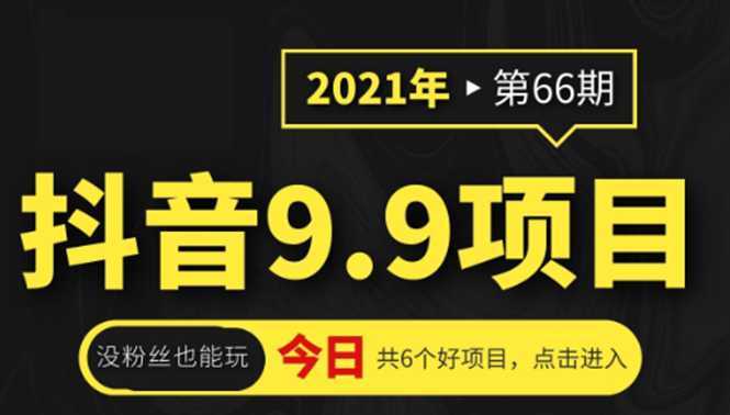 抖音9.9课程项目，没粉丝也能卖课，一天300+粉易变现-课程网