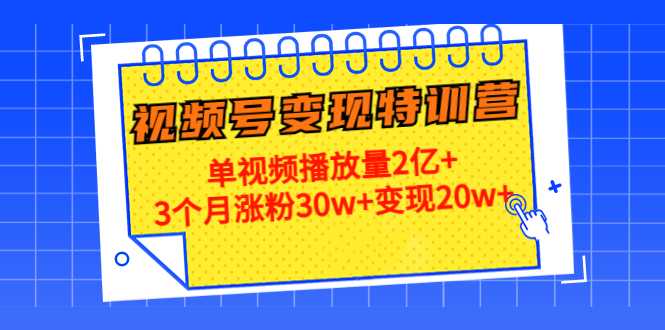 21天视频号变现特训营：单视频播放量2亿+3个月涨粉30w+变现20w+（第14期）-课程网