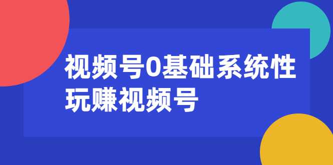 视频号0基础系统性玩赚视频号内容运营+引流+快速变现（20节课）-课程网