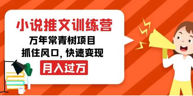 小说推文训练营，万年常青树项目，抓住风口，快速变现月入过万-课程网