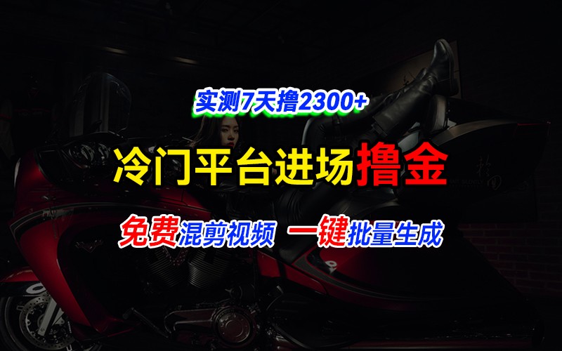 全新升级小众服务平台vivo短视频，迅速完全免费入场搞米，根据混剪视频一键批量生成，评测7天撸2300-课程网